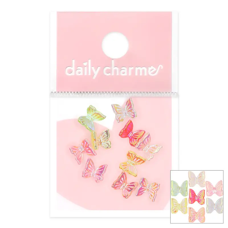 Daily Charme Mixed Iridescent Butterfly Resin Cabochons For Nail Embellishment 1