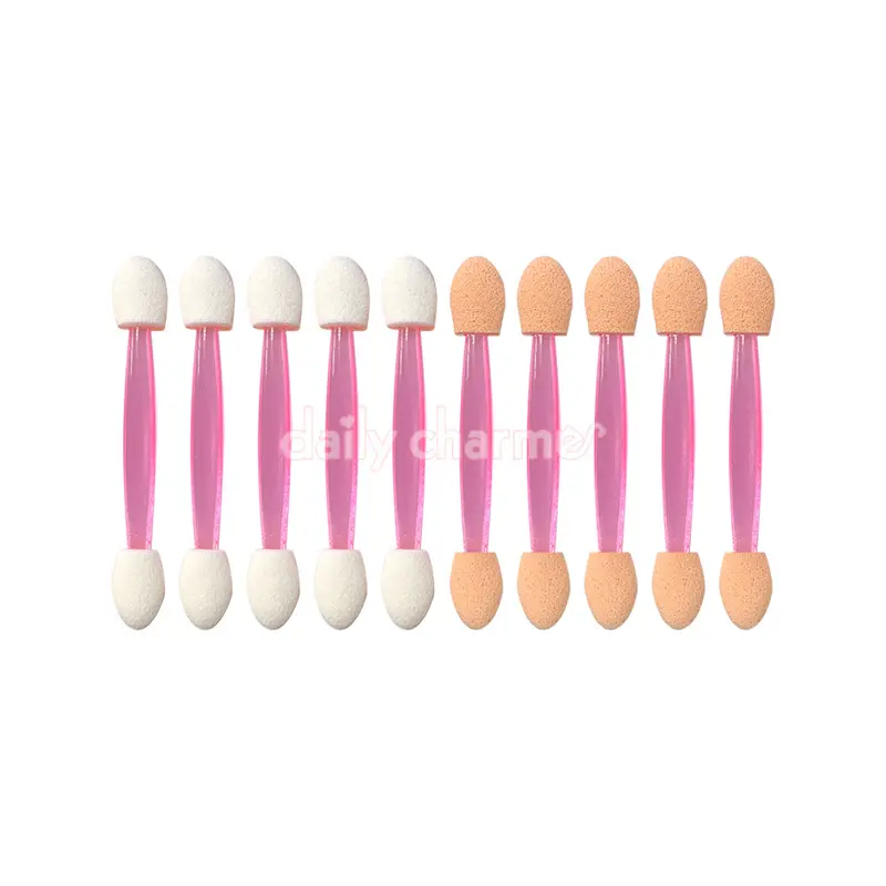 Daily Charme Pink Chrome Powder Sponge Applicators – 10-Piece Precision Tool Set 1