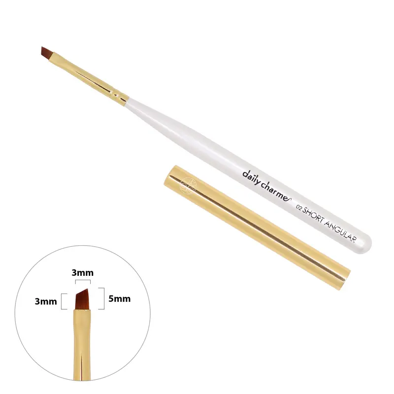 Daily Charme Short Angular Nail Brush – Size 02 1