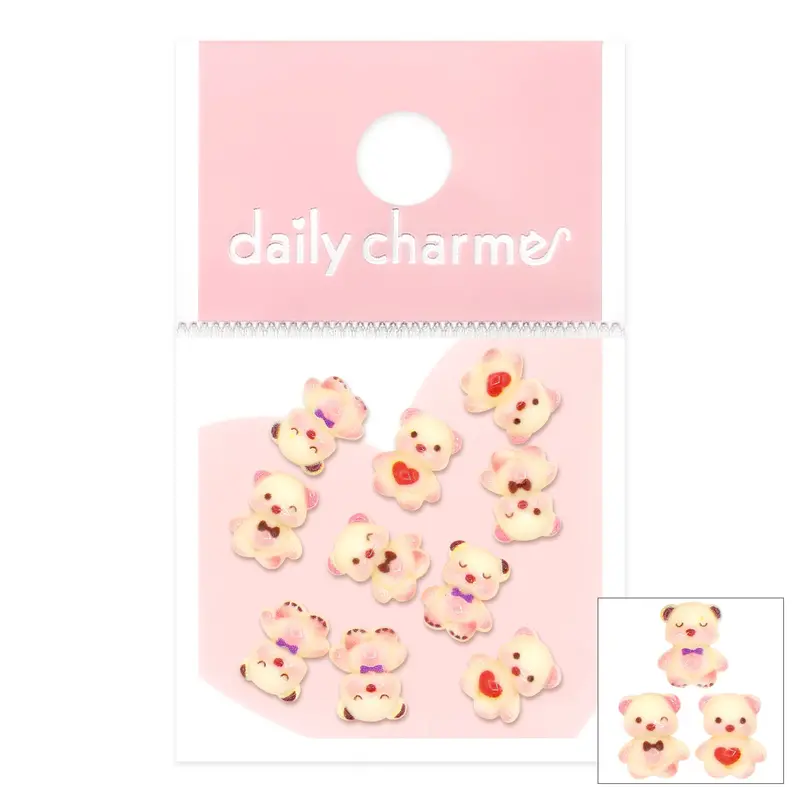 Daily Charme Sweetheart Teddy Resin Cabochons – Mixed Sizes 1