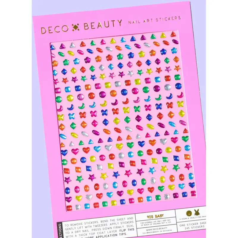 Deco Beauty 90S Baby Nail Art Stickers – Retro Y2K Decals 1