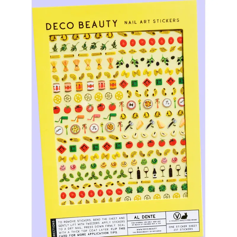 Deco Beauty Al Dente Nail Art Sticker Sheet 1