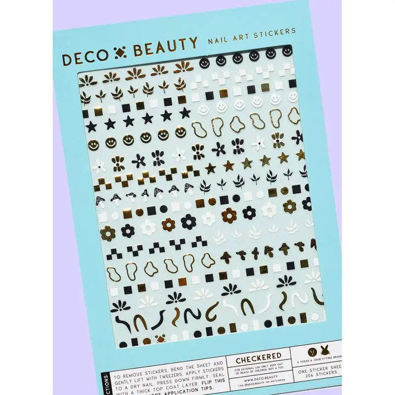 Deco Beauty Checkered Pattern Nail Art Stickers 1