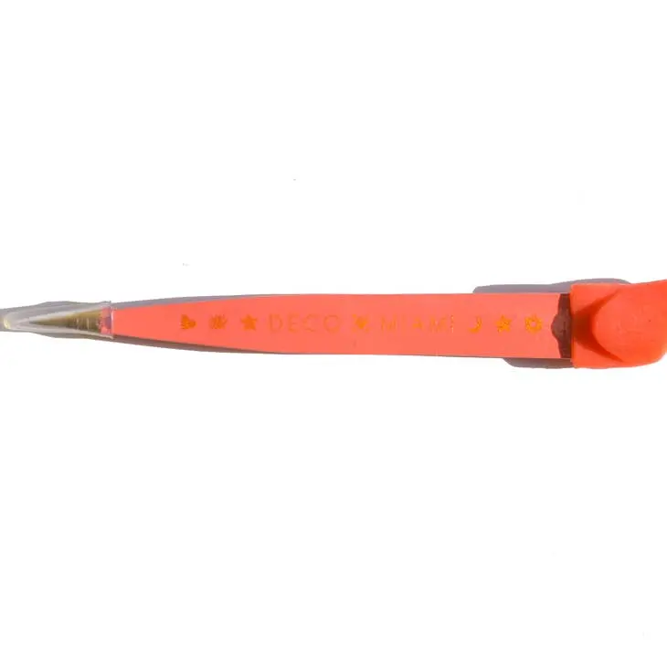 Deco Beauty Coral Nail Art Tweezers – Precision Stainless Steel Tool 1
