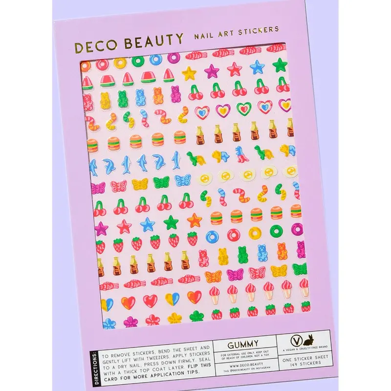 Deco Beauty Gummy-Themed Nail Art Sticker Pack 1