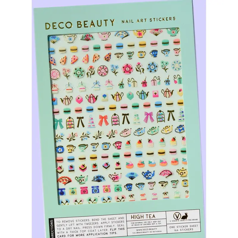 Deco Beauty High Tea-Inspired Nail Art Stickers 1