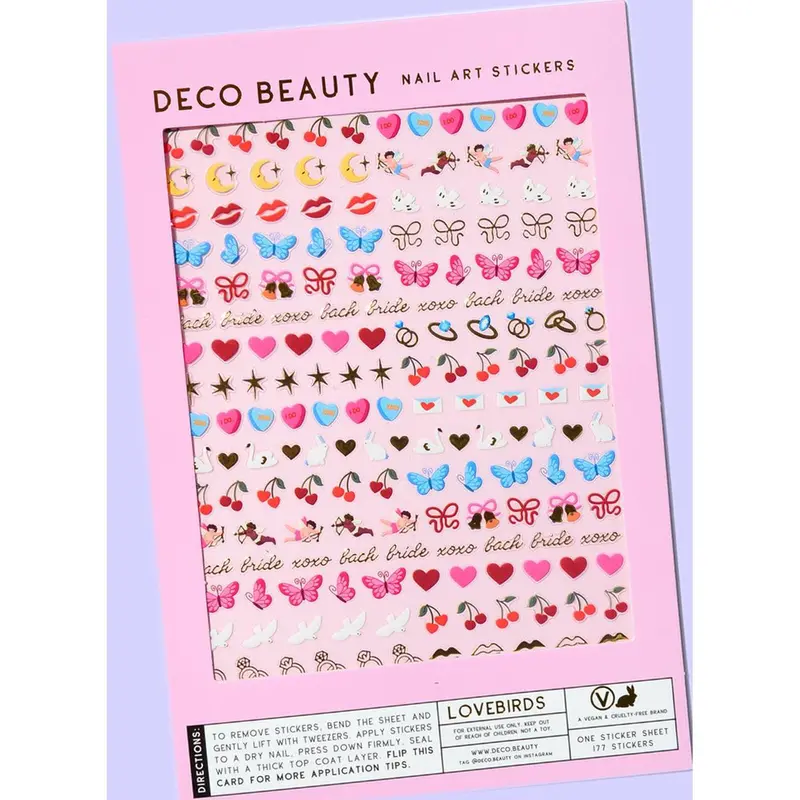 Deco Beauty Lovebirds Nail Art Sticker Design 1