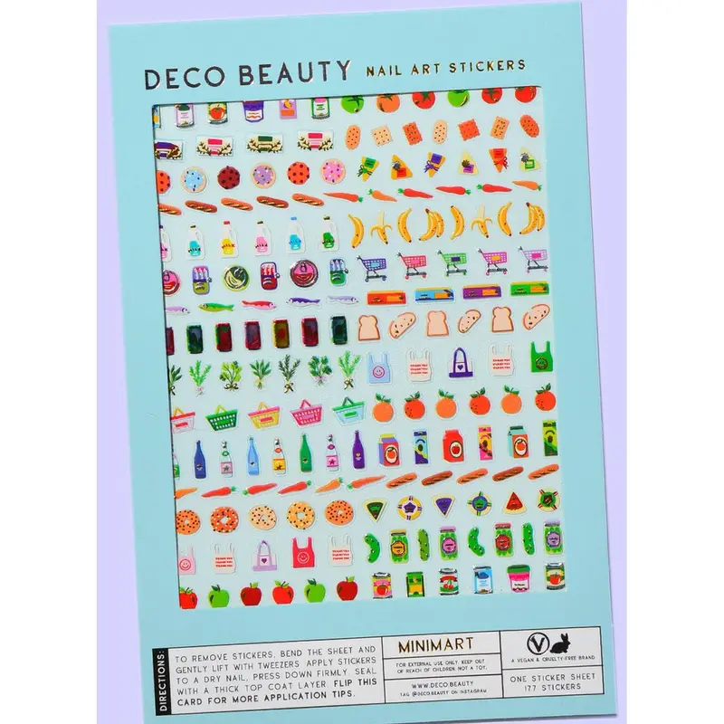 Deco Beauty Nail Art Stickers – Cute Minimart & Snack Shop Theme 1