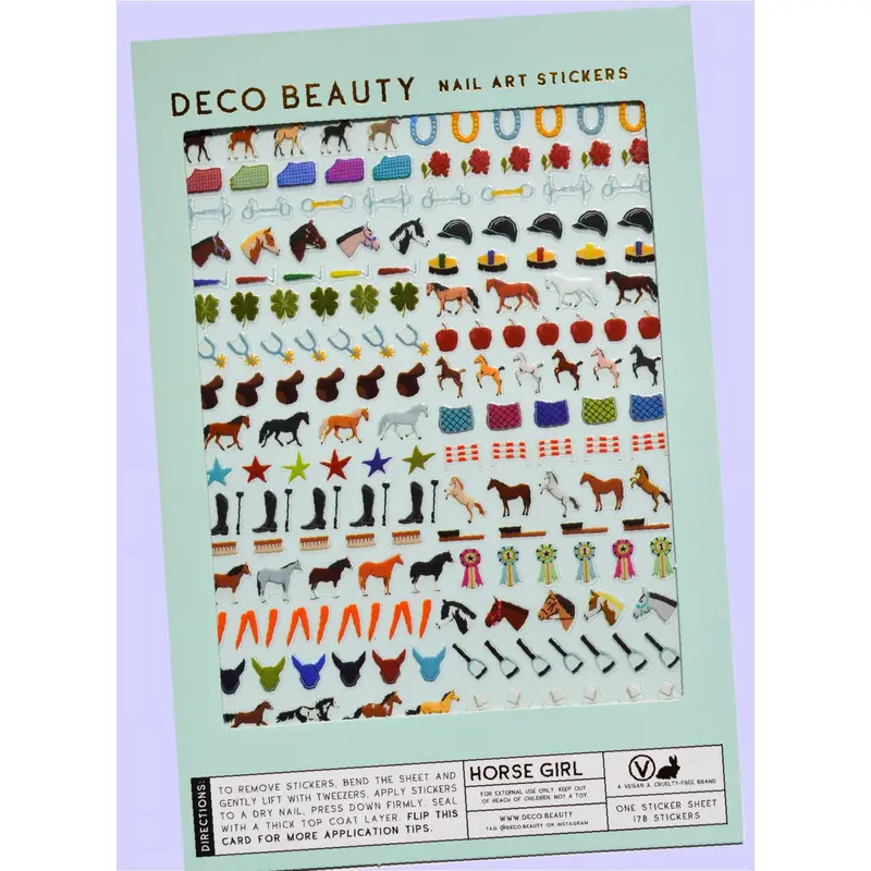 Deco Beauty Nail Art Stickers – Equestrian-Themed Designs 1