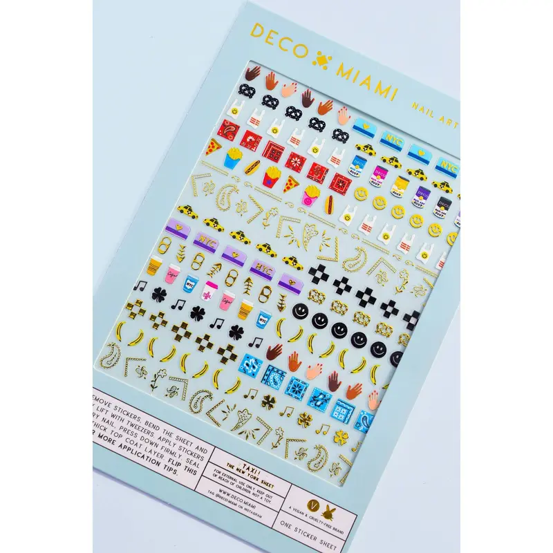 Deco Beauty Nyc Taxi-Themed Nail Stickers 1