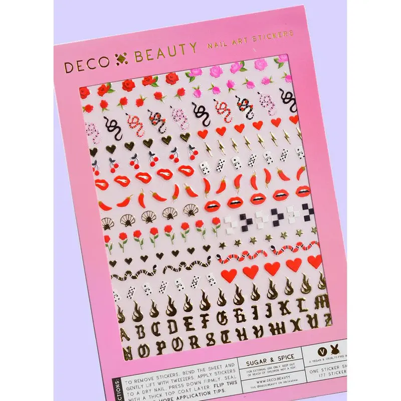 Deco Beauty Sugar & Spice Nail Art Stickers 1