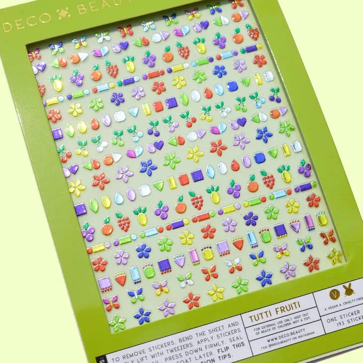 Deco Beauty Tutti Fruiti Nail Art Sticker Pack 1