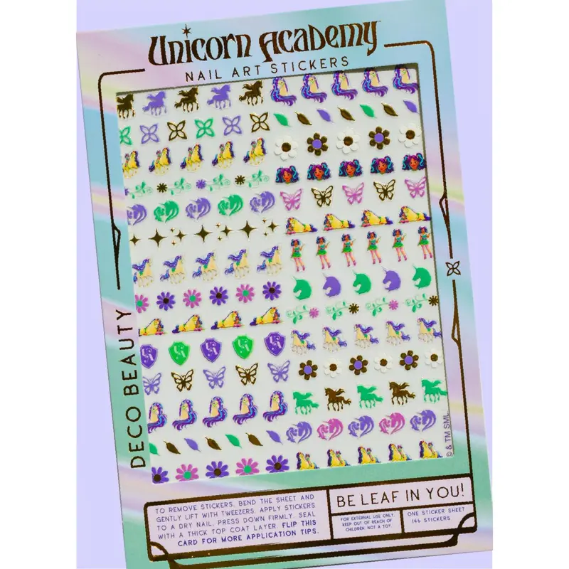 Deco Beauty Unicorn Academia Nail Art Stickers – Be Leaf In You! 1