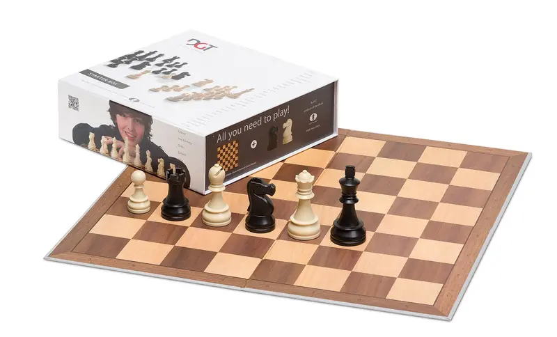 Dgt 10874 Chess Starter Kit – Grey Board And Matching Wooden Pieces 1