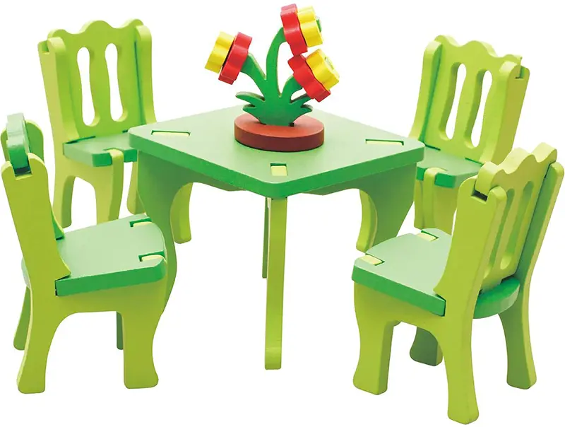 Diy Wooden Table And Chair Set For Home-Themed Play 1