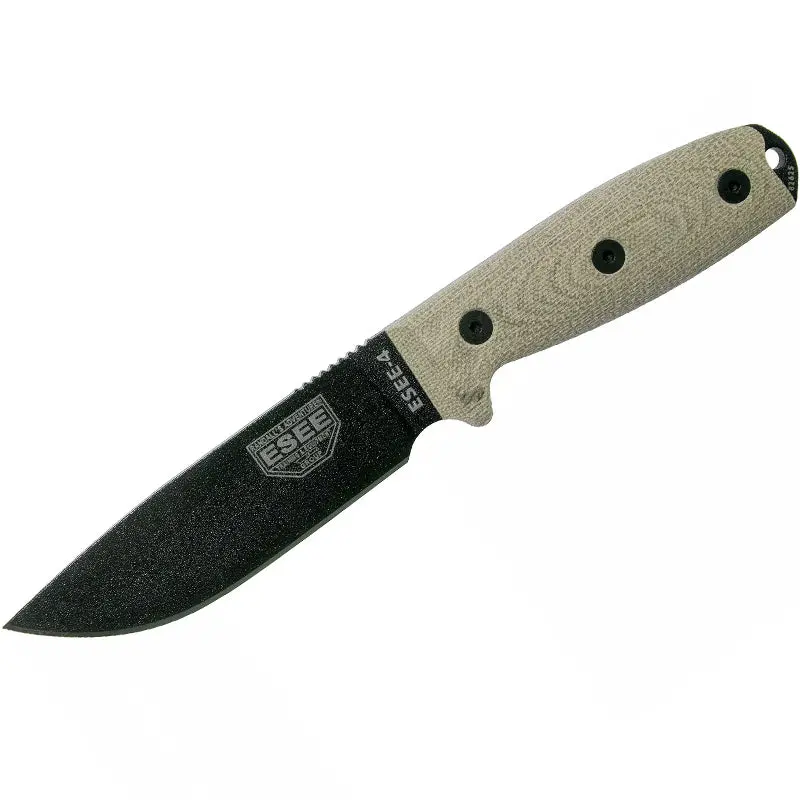 Esee 4 Fixed Blade Knife – 1095 High Carbon Steel With Colored Blade Finish 1