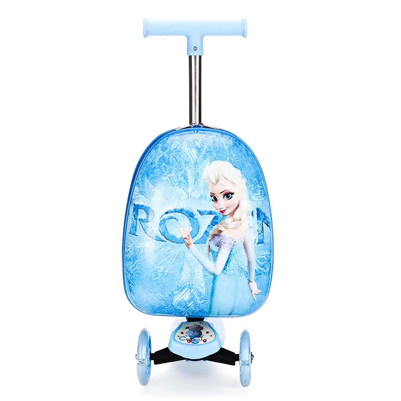 Frozen-Themed Ride-On Scooter With Integrated Luggage Compartment 1