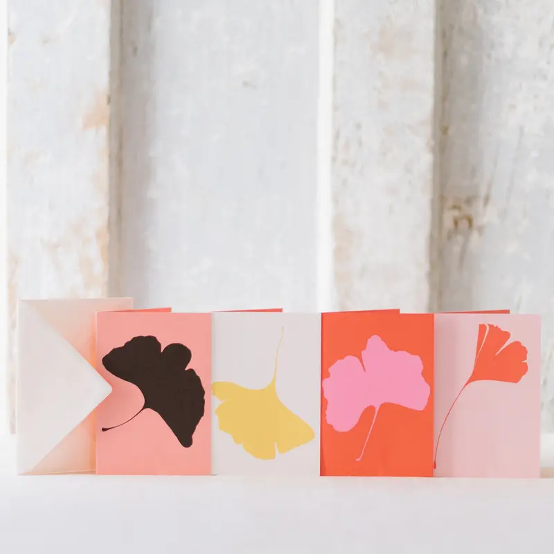 Ginkgo Pop Mini Greeting Cards