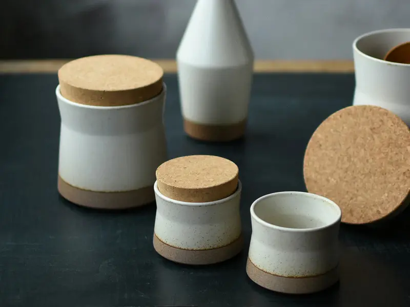 Glazed Ceramic Storage Canister With Lid 3