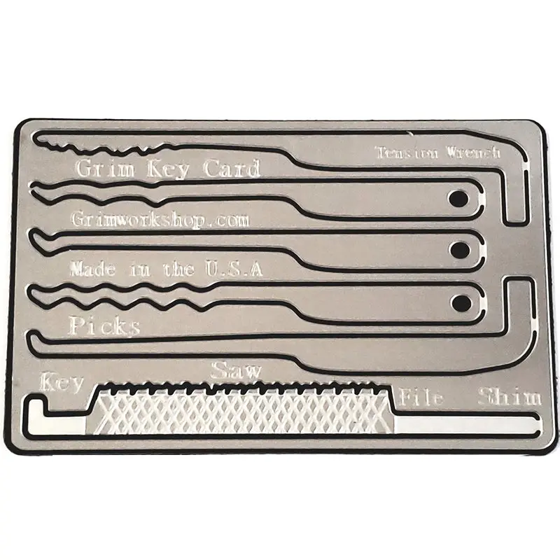 Grim Workshop Grim Key Card – Credit Card-Sized Lock Pick & Emergency Escape Kit 1