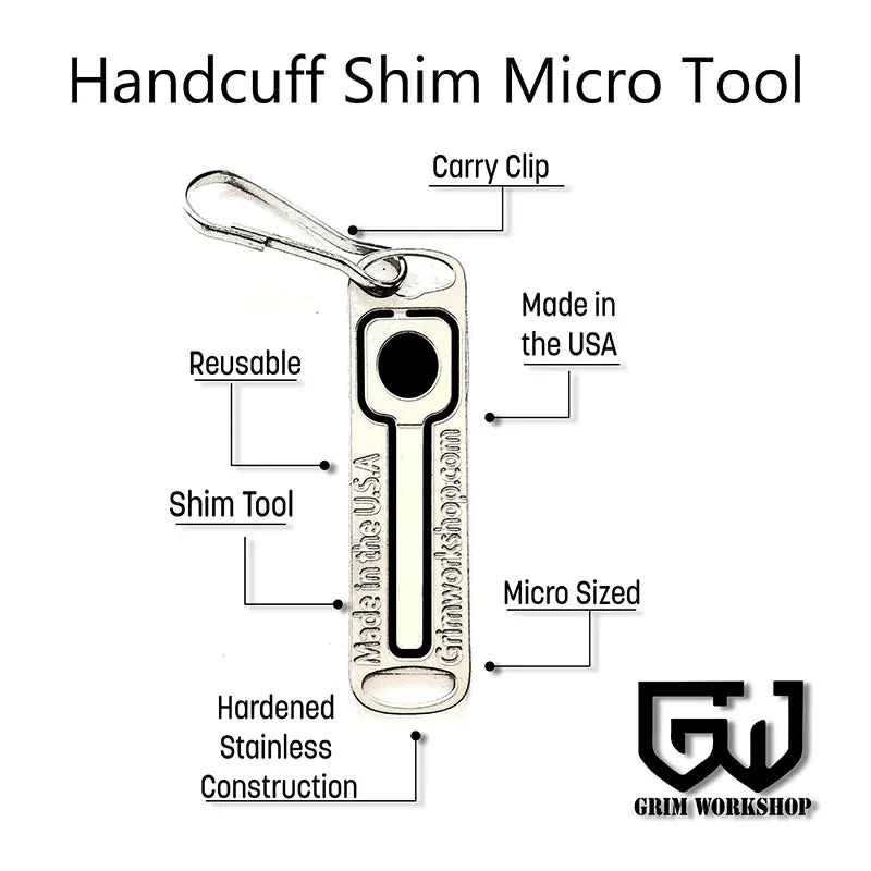 Grim Workshop Handcuff Shim Micro Tool – Discreet Restraint Release Device 1