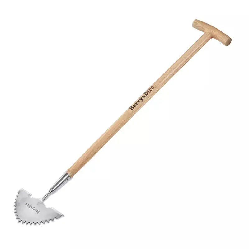 Half-Moon Lawn Edger – 39.4-Inch Stainless Steel Edging Tool With T-Handle Wooden Grip 1