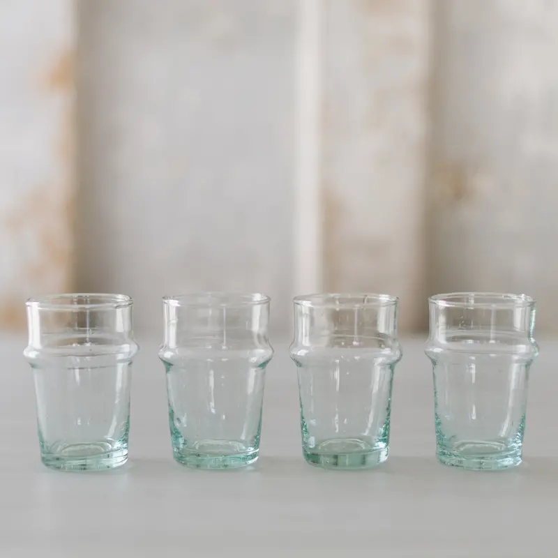 Hand-Blown Moroccan Mint Tea Glass 1