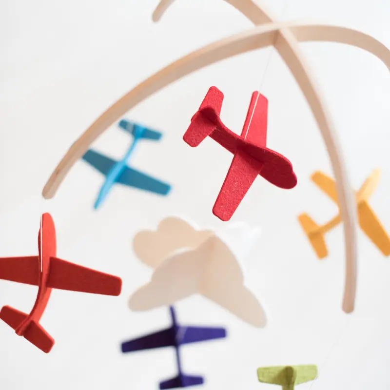 Hanging Airplane-Themed Baby Mobile 1