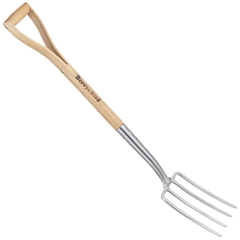 Heavy-Duty 4-Tine Spading Fork – 43.9 Inch Stainless Steel With D-Grip Handle 1