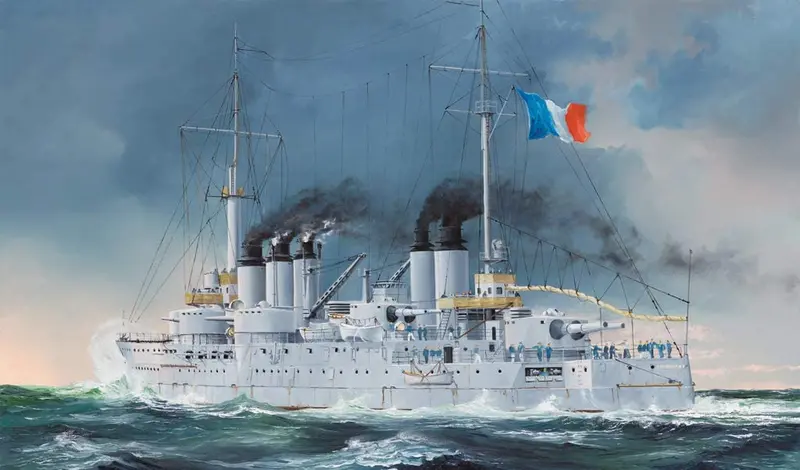 Hobby Boss 1:350 French Pre-Dreadnought Condorcet Battleship Kit 1