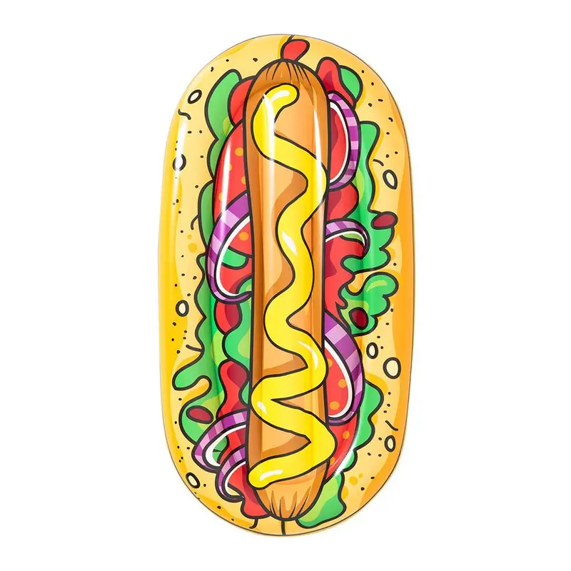 Hot Dog Themed Inflatable Pool Lounge 1