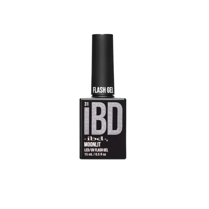 Ibd Flash Gel Polish In Moonlit – 0.5 Oz Shimmer Nail Color 1