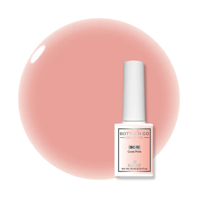 Kokoist Bottle 'N Go Color Gel Polish – Bright Coral Pink 1