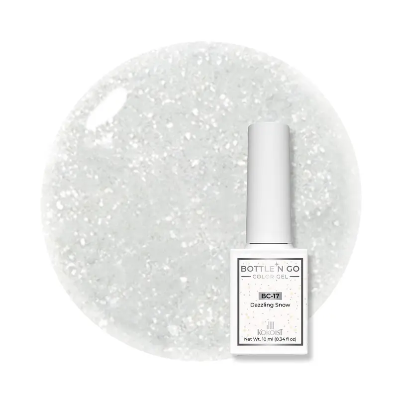 Kokoist Bottle 'N Go Color Gel Polish – Pure Dazzling Snow 1