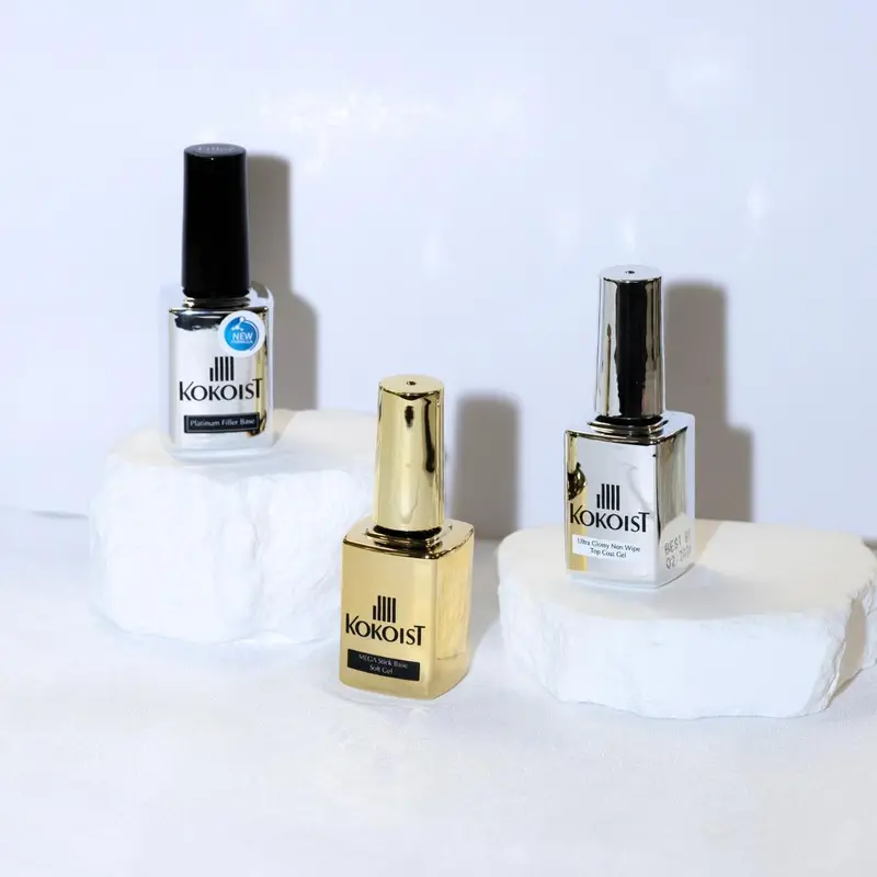Kokoist The Ultimate Nail Care Trio – Base, Color & Top Coat Set 1