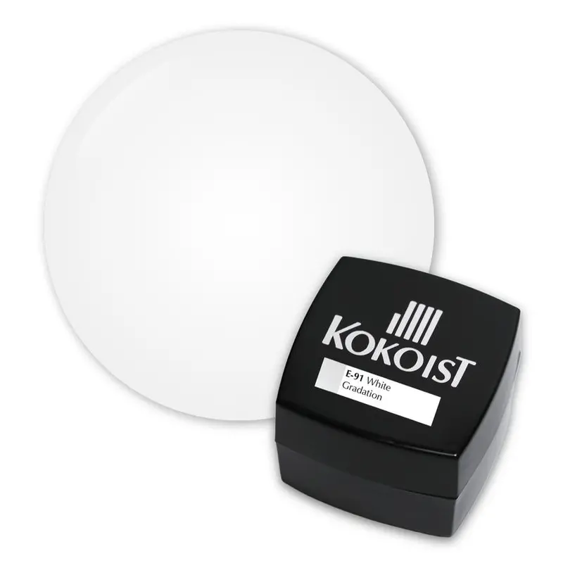 Kokoist White Gradation Color Gel – 2.5G Iridescent Pearl Nail Lacquer (#E-91) 1