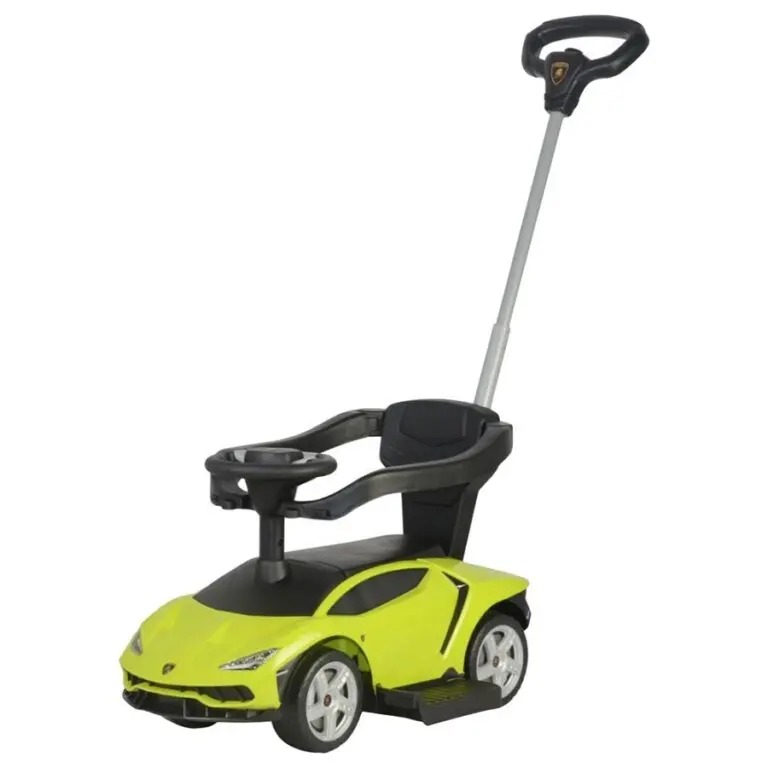 Lamborghini-Themed 3-In-1 Push & Foot-To-Floor Ride-On With Music And Storage 1