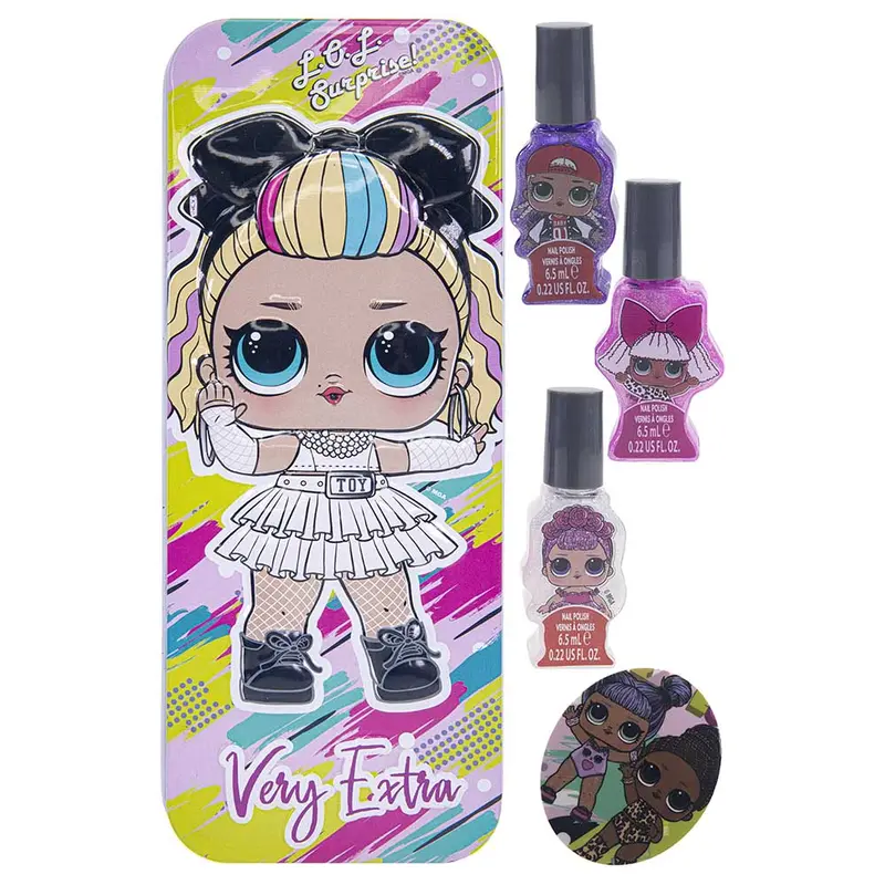 Lol Surprise! 3-Piece Nail Polish Set With File & Tin Pencil Case 1