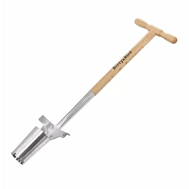 Long-Reach Bulb Planter – 36.6-Inch Stainless Steel Transplanter With T-Shape Wooden Handle 1
