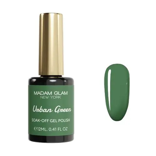 Madam Glam Gel Polish In Urban Green – Matte Moss Green 1