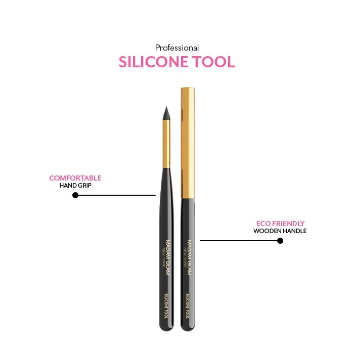 Madam Glam Silicone Nail Art Tool – Professional-Grade Application Brush 1