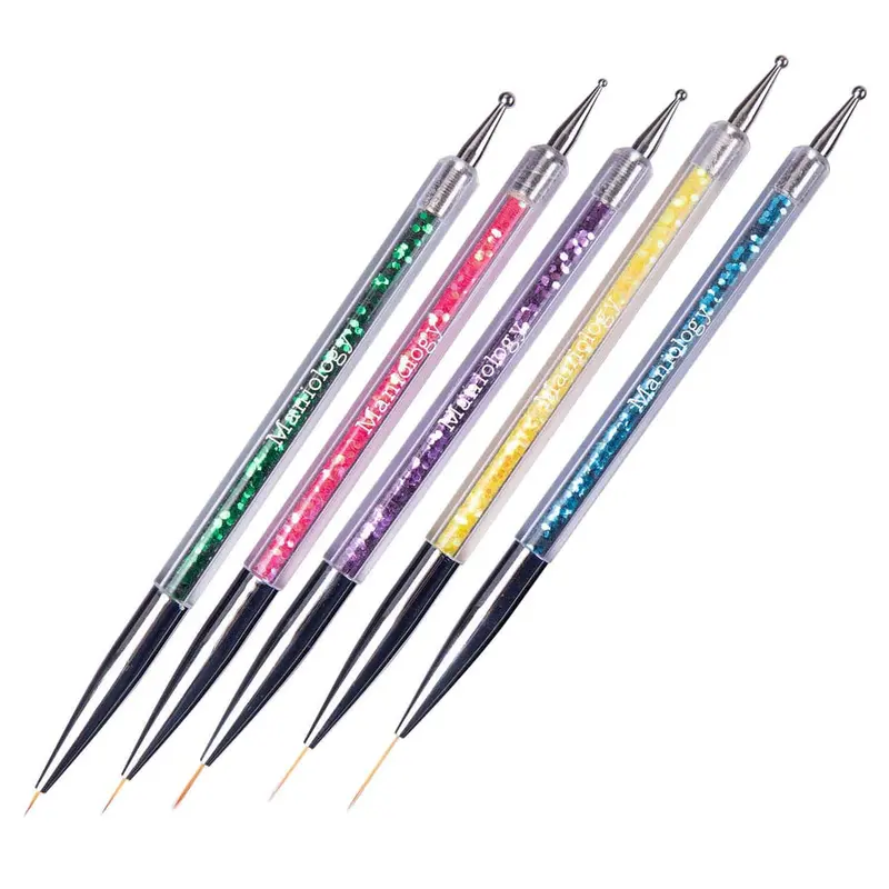 Maniology 5-Piece Double-Ended Dotting & Detail Liner Brush Set 1