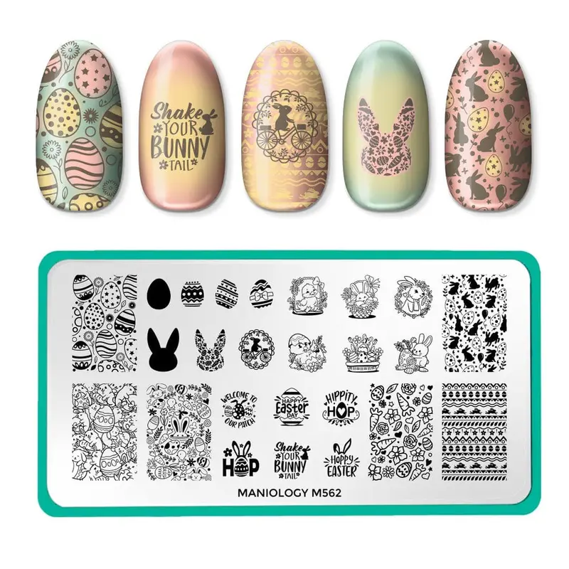 Maniology Bunny Bliss Nail Stamping Plate (M562) 1