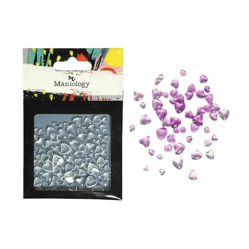Maniology Color-Changing Heart Nail Art Studs – Thermochromic Metallic Accents 1