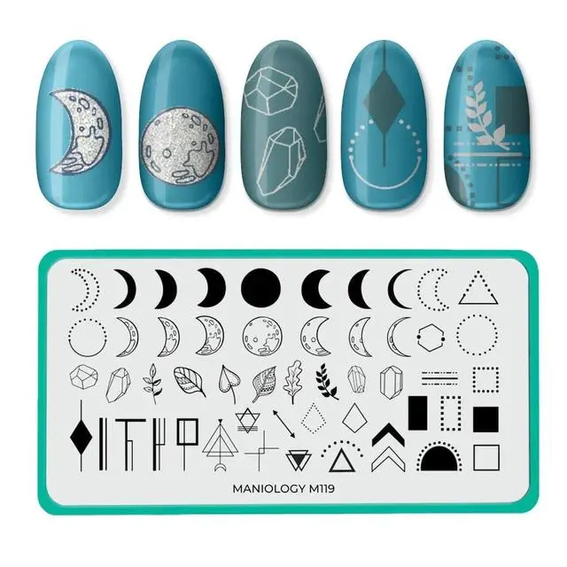Maniology Crystal Moon Nail Art Stamping Plate #M119 1