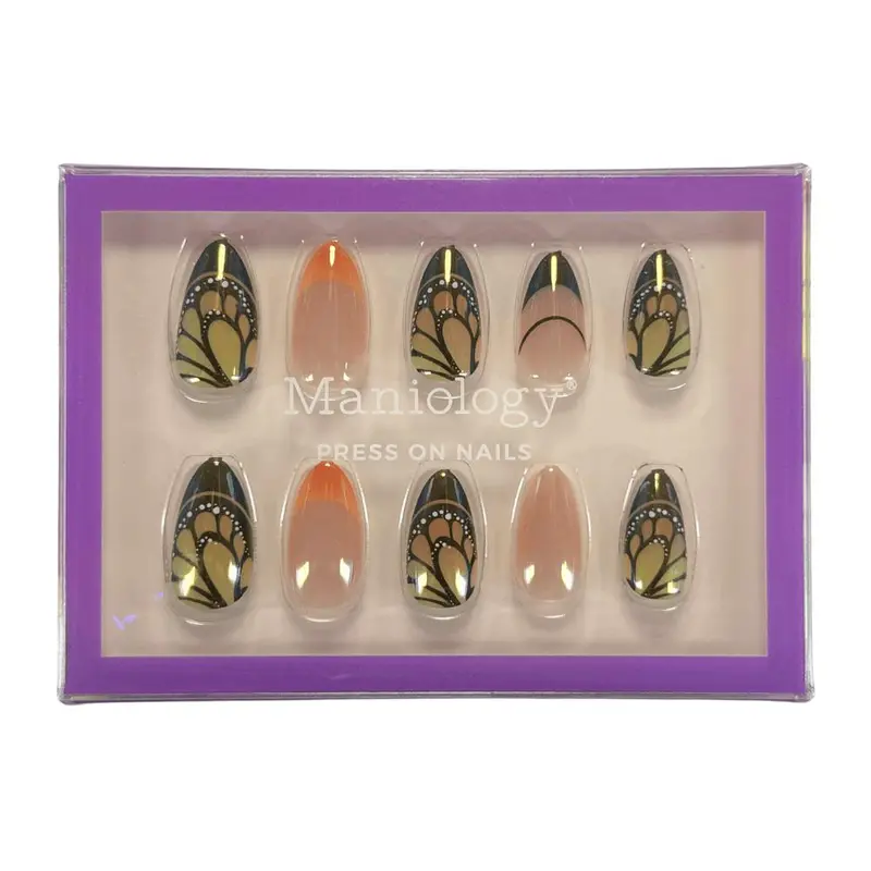 Maniology Fairycore Press-On Nails – Short Almond Cut, Whimsical Pastel Aesthetic 1