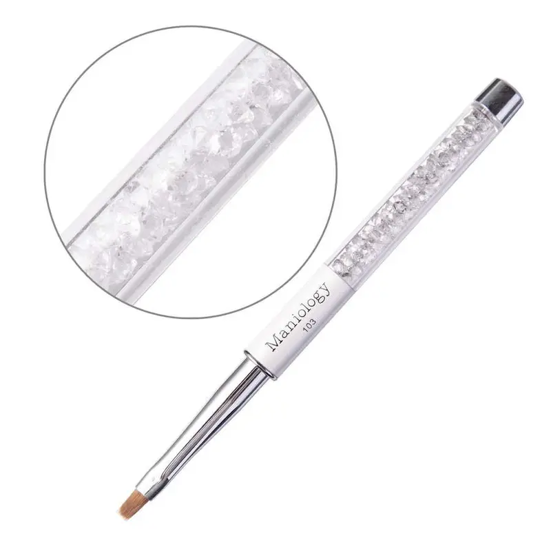 Maniology French Flat Tip Nail Art Brush – #103, Designed For Crisp Lines 1