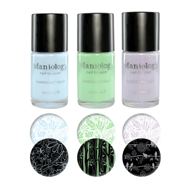 Maniology Fresh Start Nail Stamping Polish Set – 3-Piece Cream Finish Collection 1