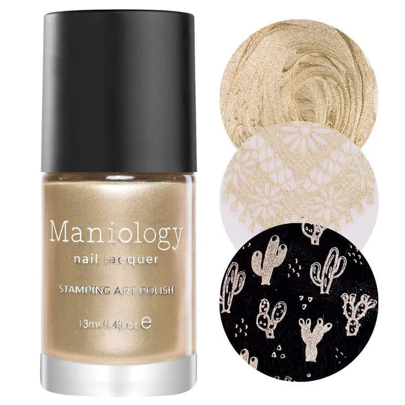 Maniology Gold Rush Stamping Nail Polish – Rich Metallic Foil-Effect Ink 1