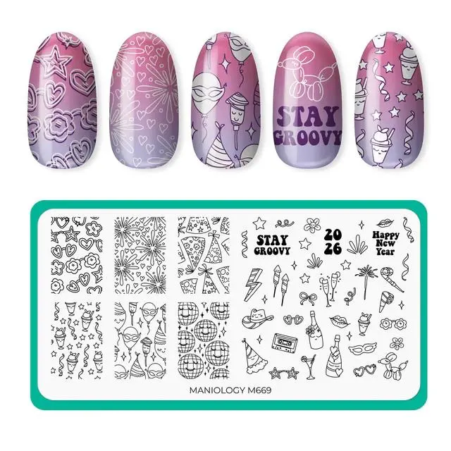 Maniology Groovy Ny Nail Stamping Plate (M669) 1